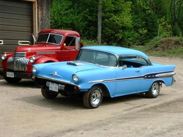 46Chevy 1 ton&amp; 57 Pontiac