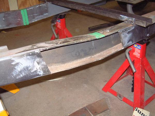 lt rail with damaged side rail section removed