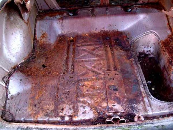 Rusted out trunk