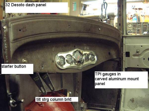 Dash mocked up with gauge panel